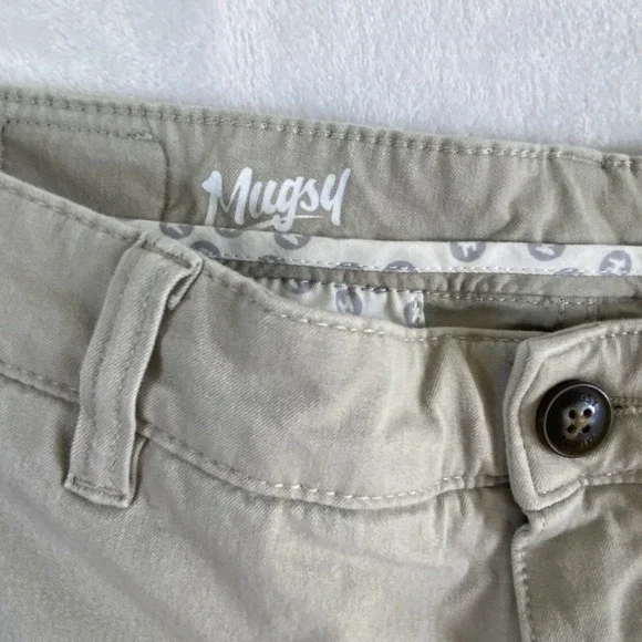 Mugsy Teddy Shorts Men's Sz 35 Light Gray Chino Everyday Cotton Blend - Picture 3 of 10